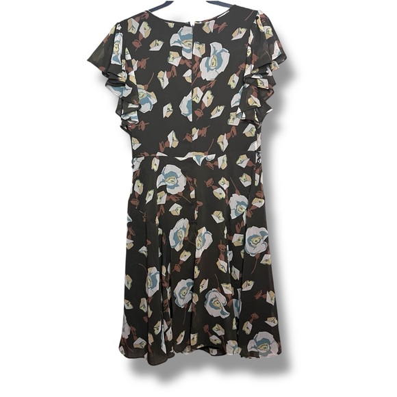 Lauren Ralph Lauren Women’s Floral Georgette Flutter-Sleeve Dress - Picture 2 of 3